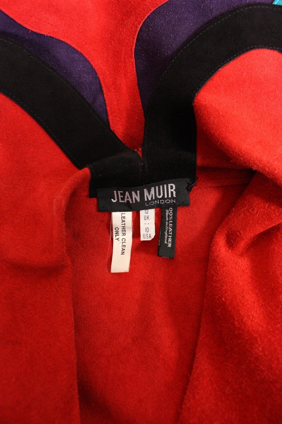 Jean Muir Colorblocked Suede Coat For Sale 3