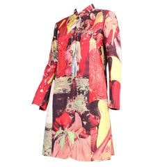 1990's Moschino Coat with Photo Realistic Print