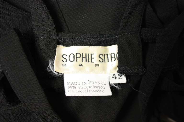 1990's Sophie Sitbon Black Gown with Cutout Detailing 4