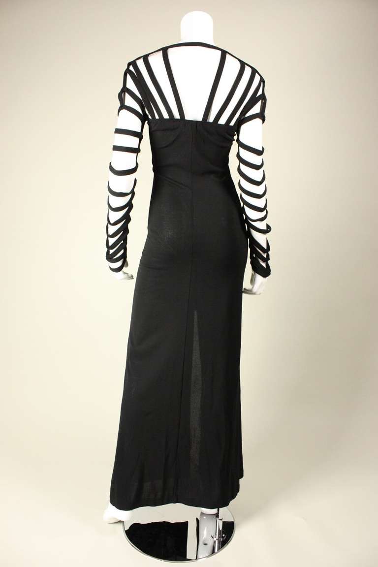 1990's Sophie Sitbon Black Gown with Cutout Detailing 1