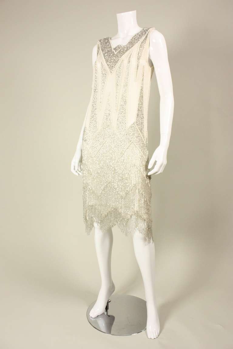 1980's Bob Mackie Beaded Flapper Dress