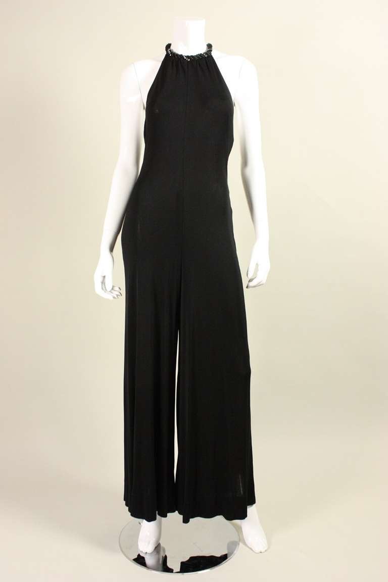 1970's Bob Mackie Jumpsuit with Open Back In Excellent Condition In Los Angeles, CA