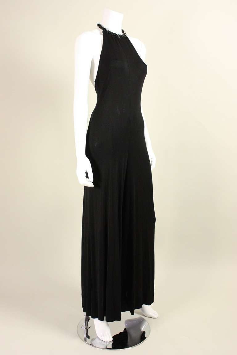 Women's 1970's Bob Mackie Jumpsuit with Open Back