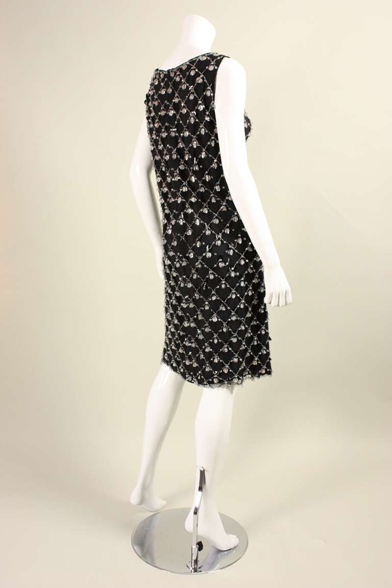 1960's Cocktail Dress with Beading 2