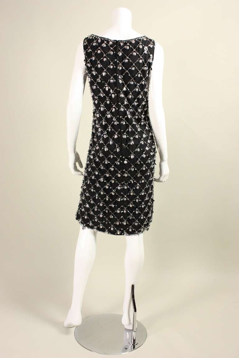 1960's Cocktail Dress with Beading 3