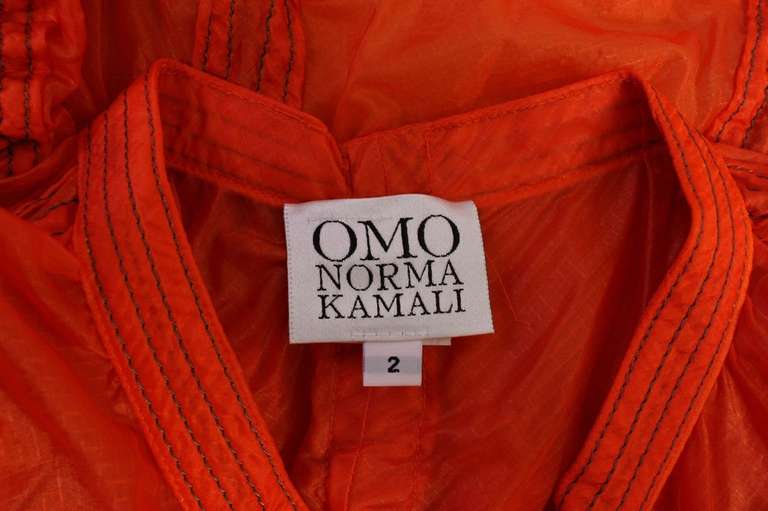 Norma Kamali OMO Orange Parachute Jacket 5