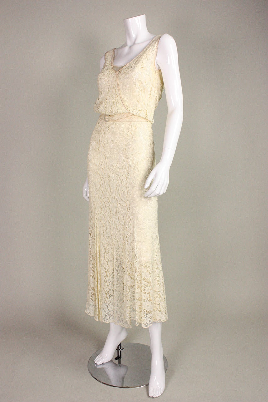 1930's Ivory Lace Dress
