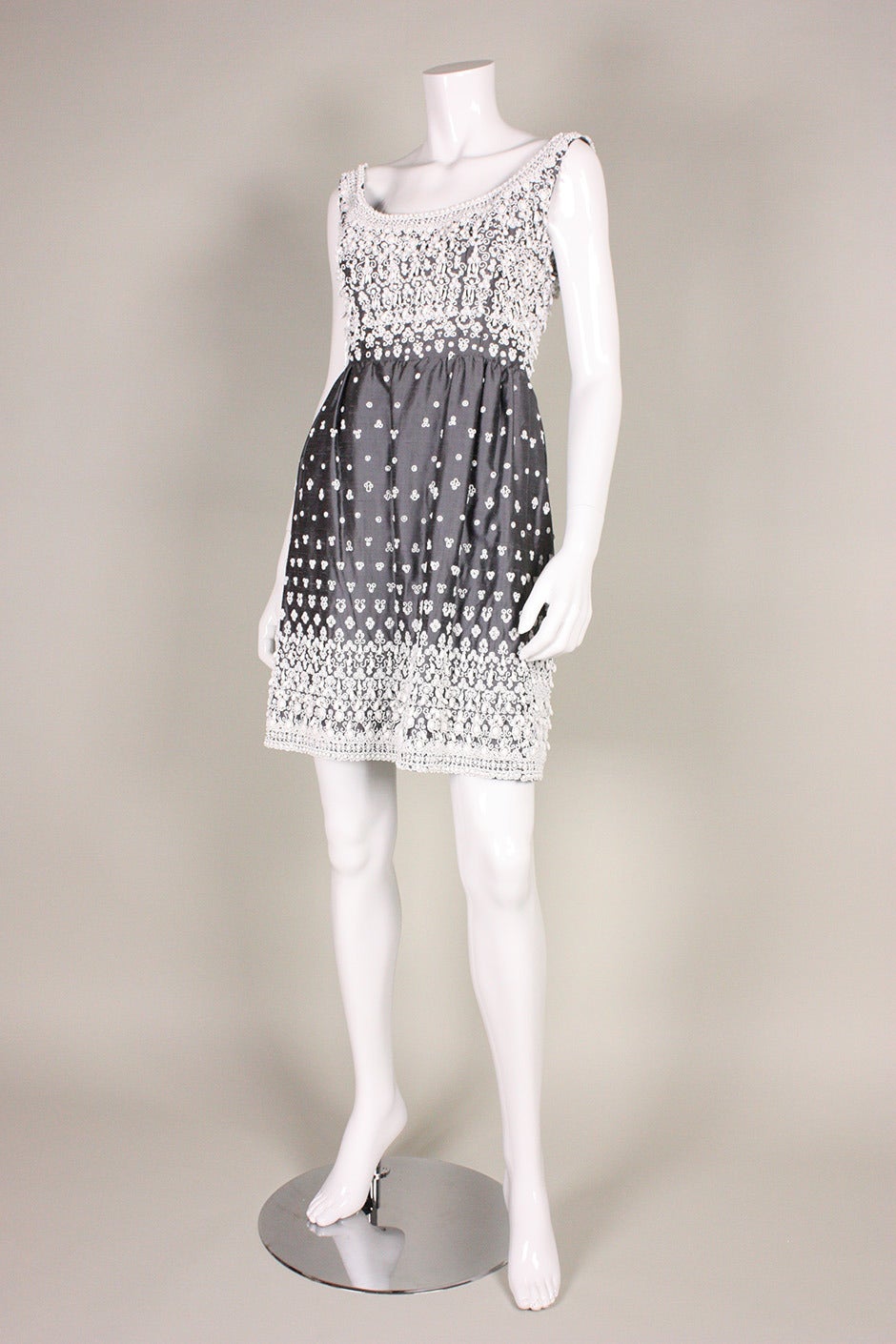 Women's 1960's Cocktail Dress with Hand-Beading