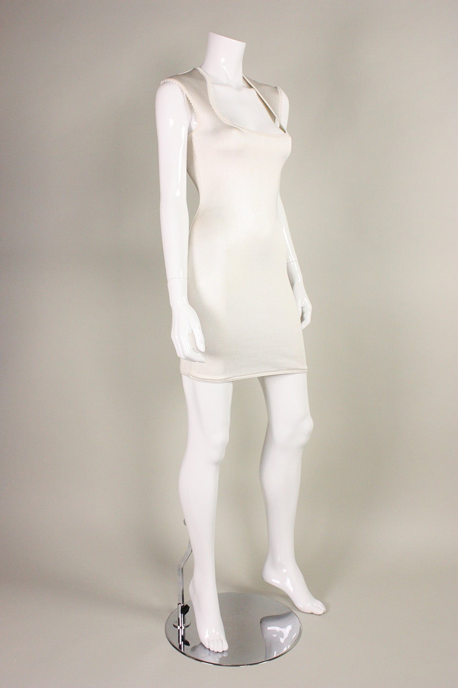1990's Alaia White Body-Con Dress 1