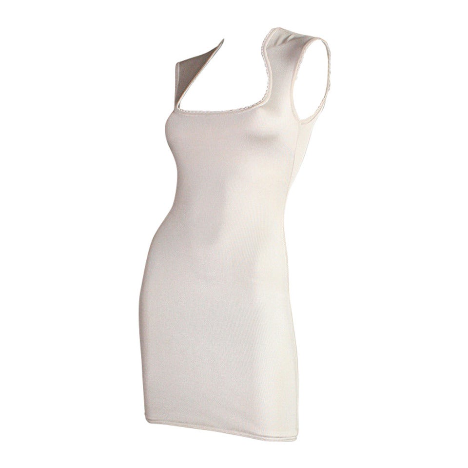 1990's Alaia White Body-Con Dress