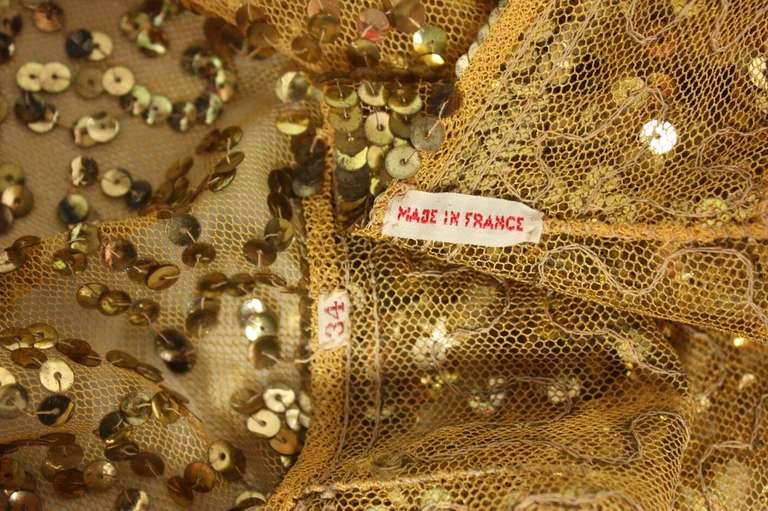 1930's Made in France Gold Sequined Bolero 2