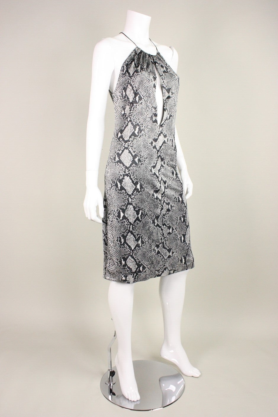 Tom Ford for Gucci Snakeskin Print Dress In Excellent Condition In Los Angeles, CA