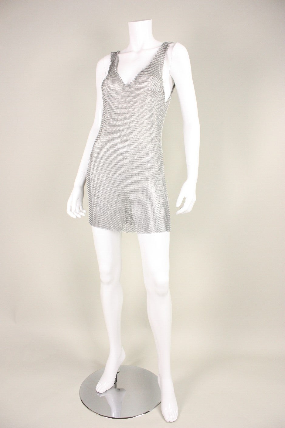 1980's Michael Schmidt Handmade Chainmail Dress