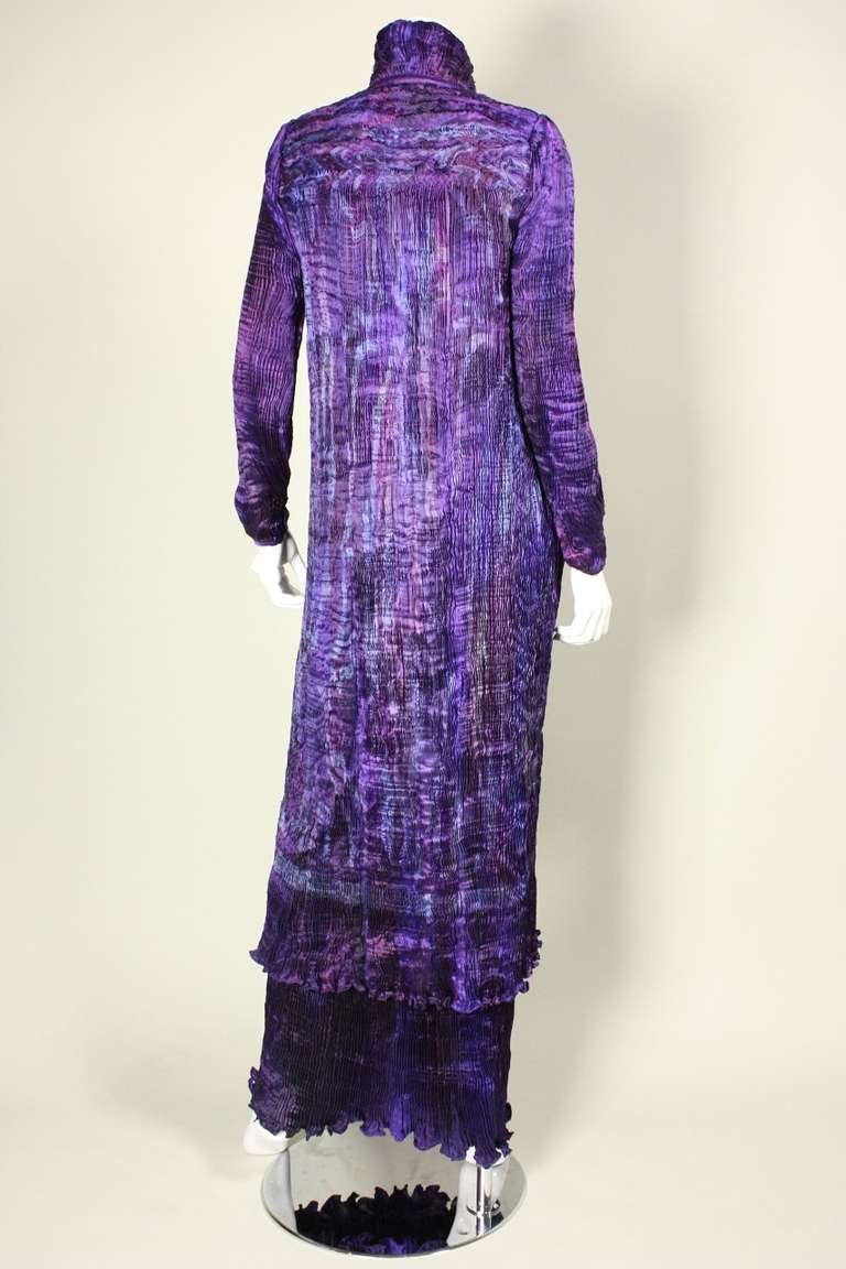 Patricia Lester Pleated Gown and Coat at 1stDibs