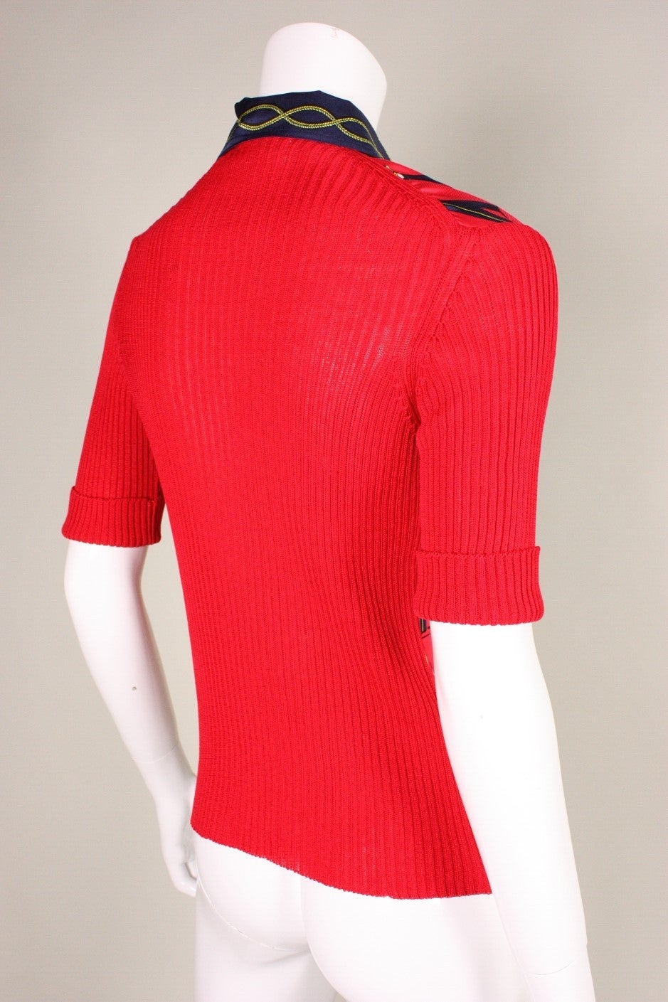 1960s Hermes Sweater with Soldier Print In Excellent Condition In Los Angeles, CA
