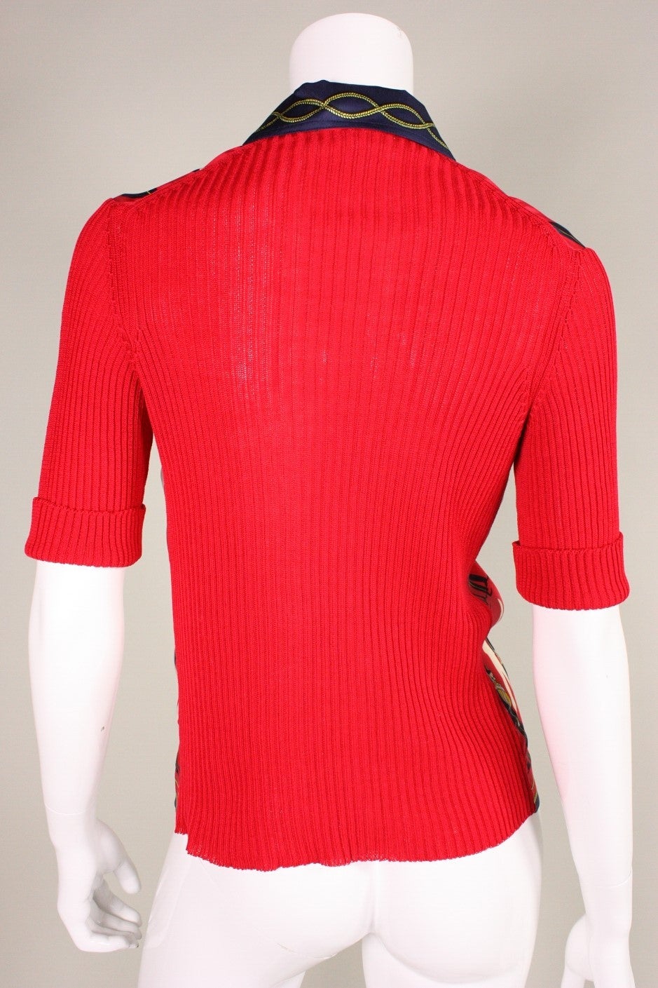Women's 1960s Hermes Sweater with Soldier Print