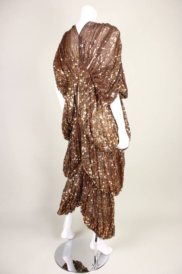 Women's Norma Kamali OMO Sequined Bubble Layered Dress or Coat For Sale