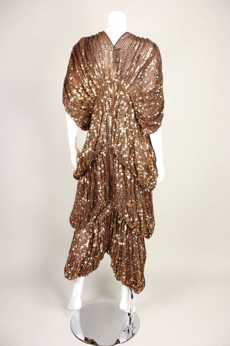 Norma Kamali OMO Sequined Bubble Layered Dress or Coat For Sale 1