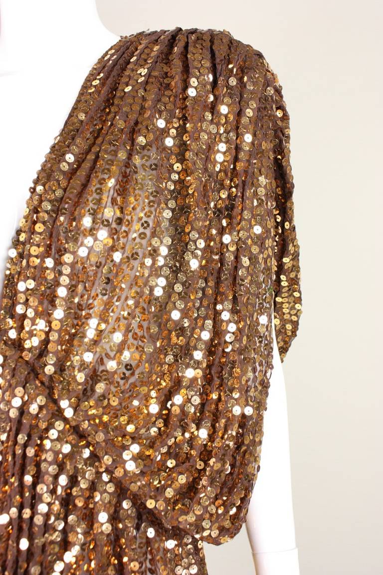 Norma Kamali OMO Sequined Bubble Layered Dress or Coat For Sale 2