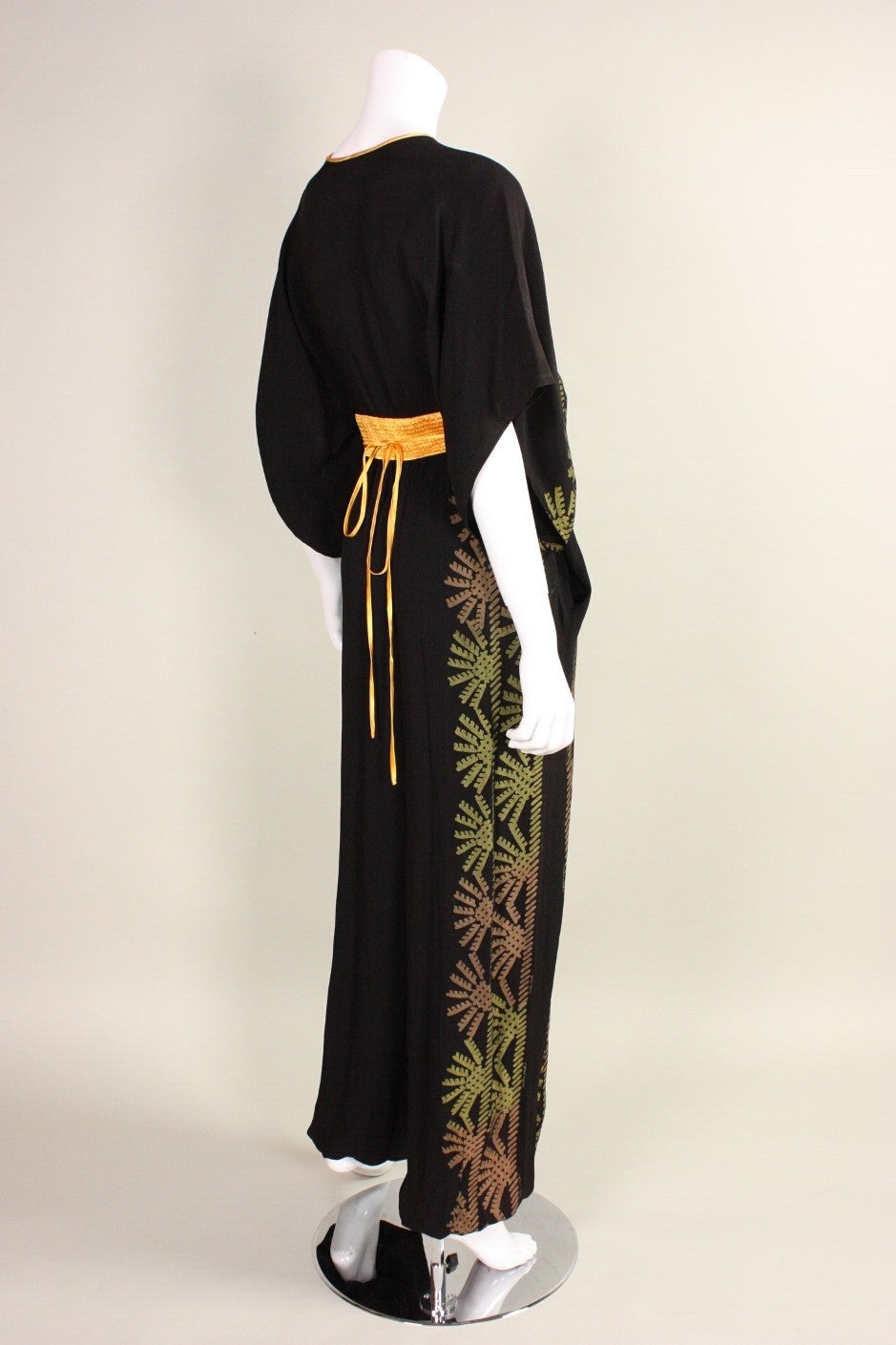 1980's Zandra Rhodes Silk-Screened Jumpsuit In Excellent Condition For Sale In Los Angeles, CA