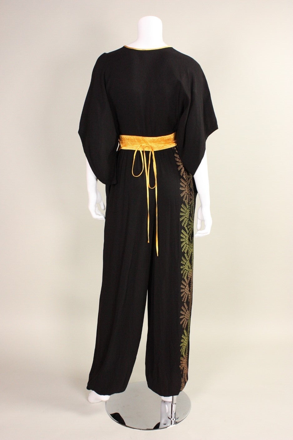 Women's 1980's Zandra Rhodes Silk-Screened Jumpsuit For Sale