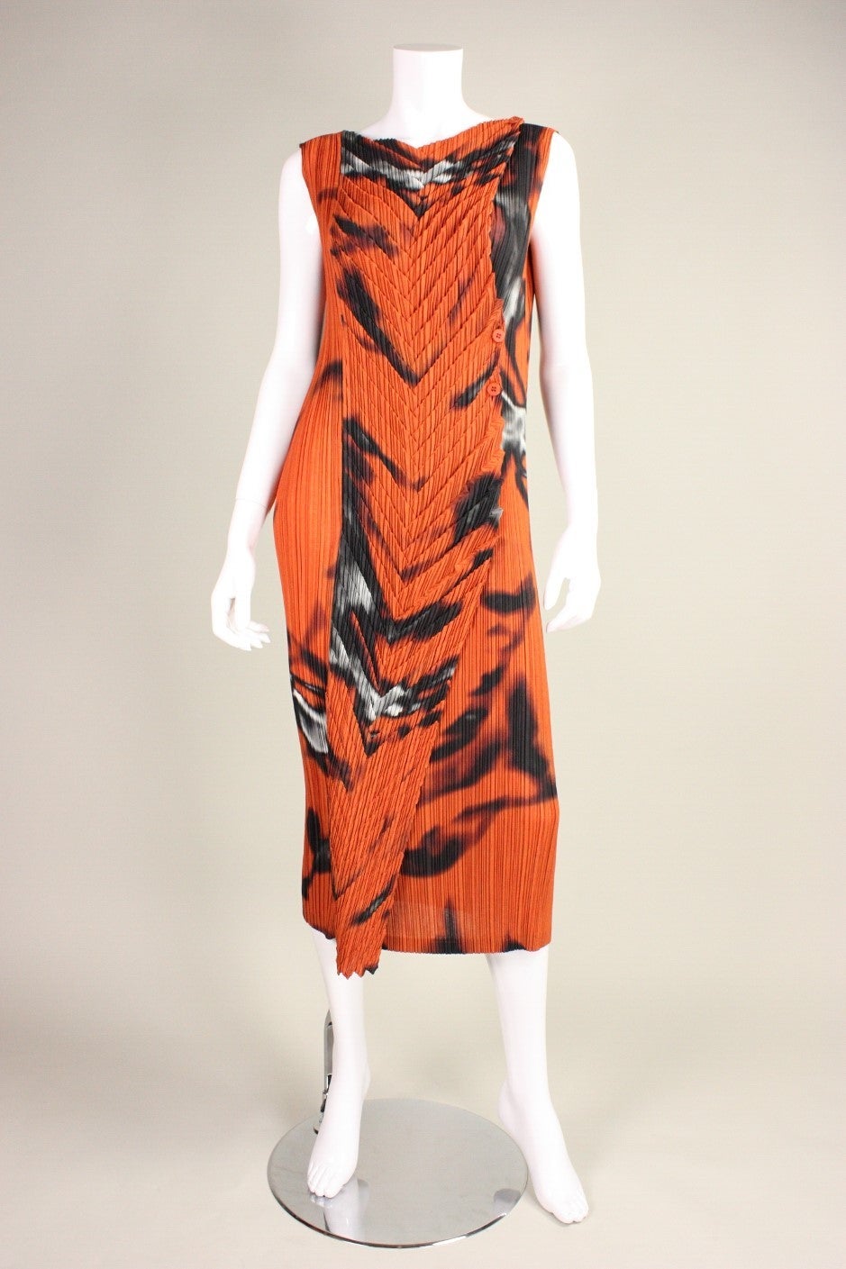 ISSEY MIYAKE Flower Pattern Print Sleeveless one piece PP13-JH524 multicolor 4
