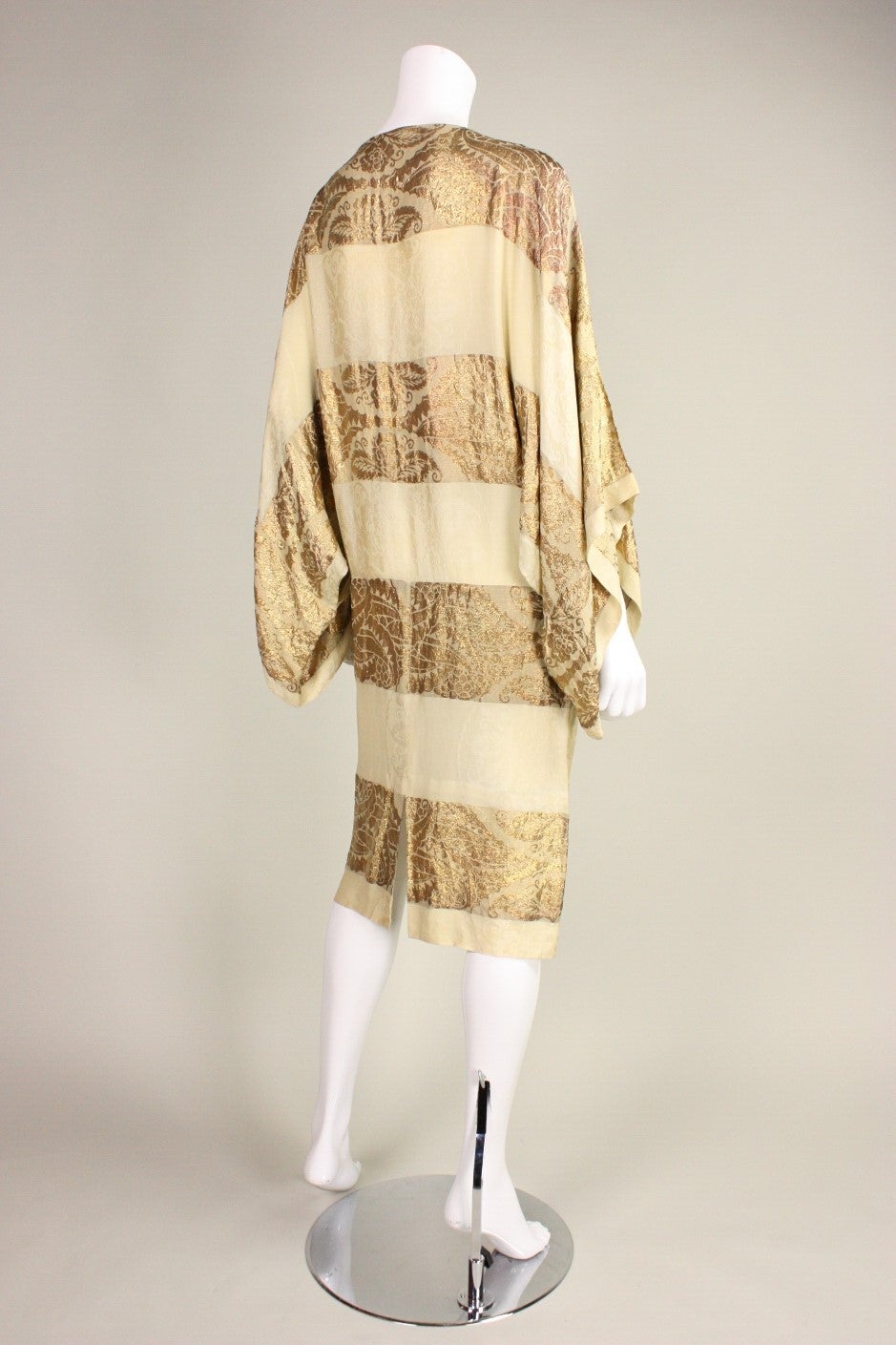 1920's Lame Jacquard Tunic Dress In Excellent Condition In Los Angeles, CA