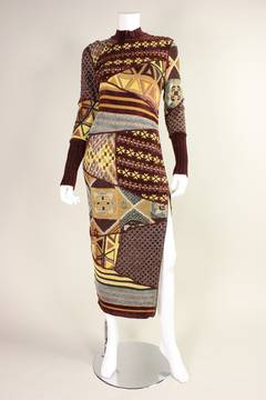 1990's Christian Lacroix Patchwork Knit Gown
