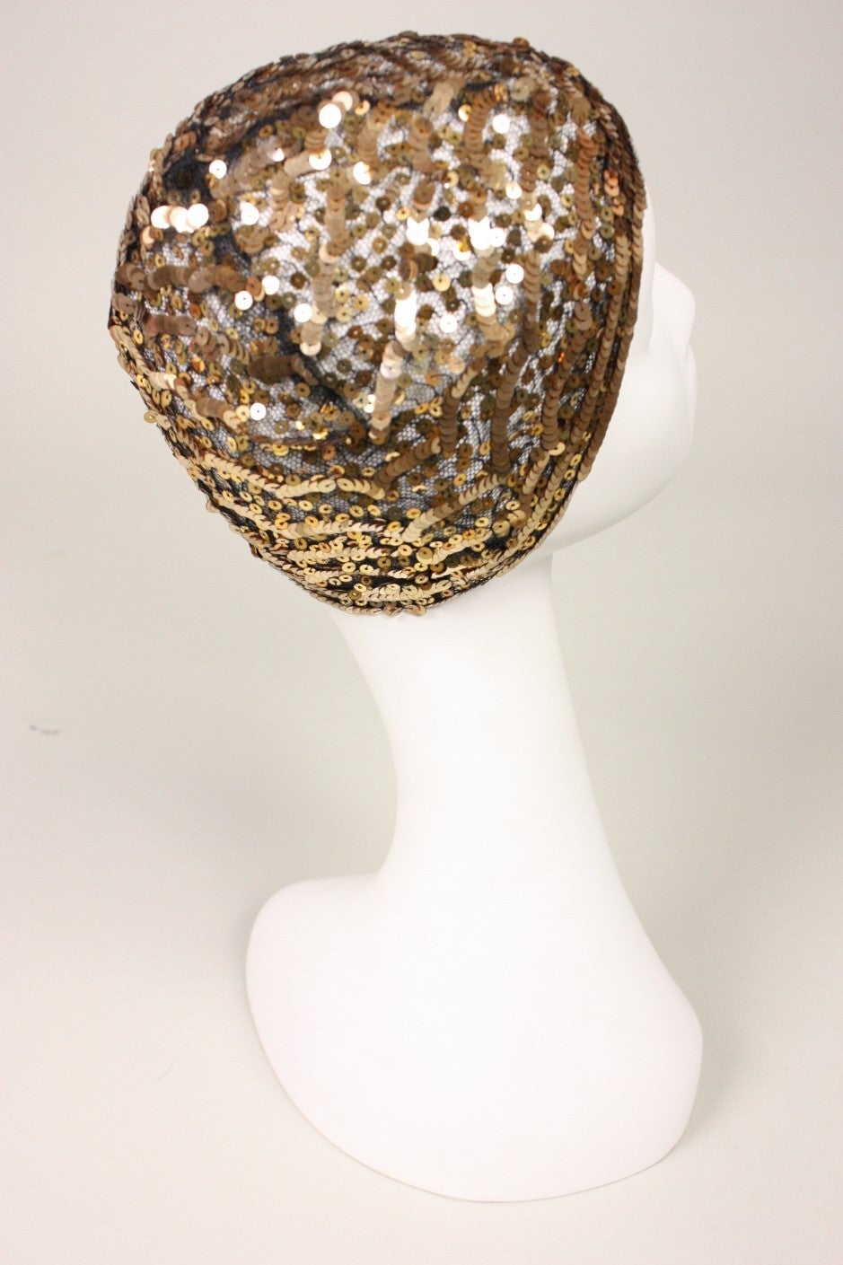 Sequined Skull Cap, 1930s  In Excellent Condition For Sale In Los Angeles, CA