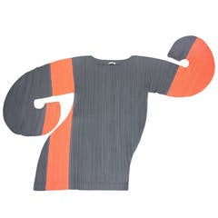 Issey Miyake Colorblocked Pleated Mini Dress, 1990s