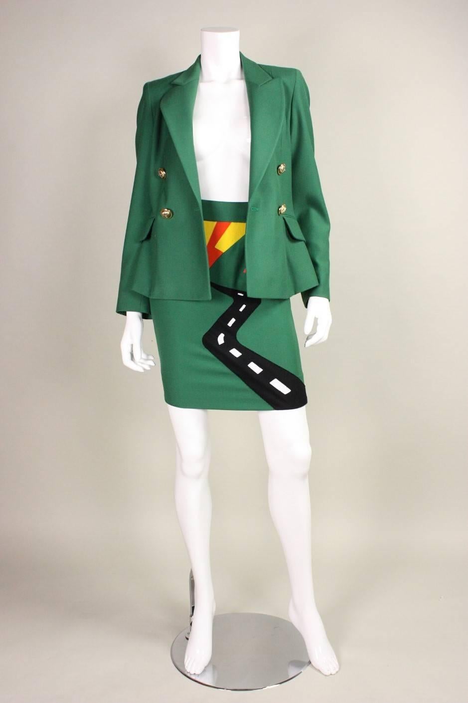 1990's Moschino Suit with Humorous Applique 1