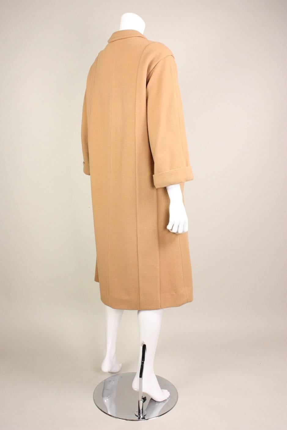 Orange 1950's Rudi Gernreich for Walter Bass Wool Coat