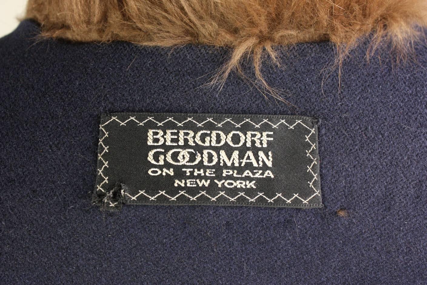 Bergdorf Goodman Fur Trimmed Wool Cape 3