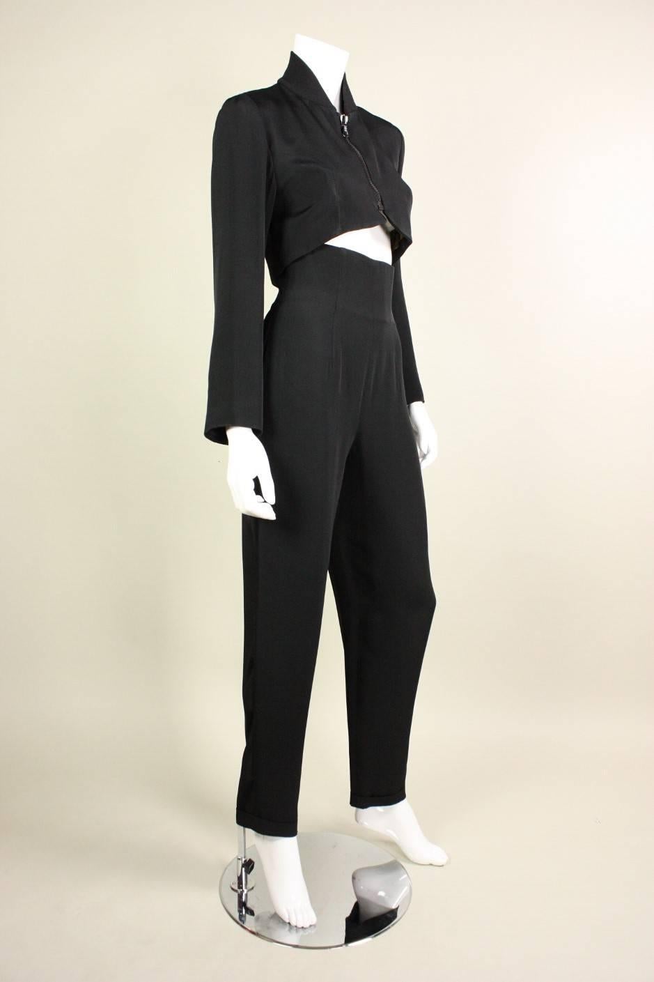 1990's Ozbek Ensemble with Gold Embroidered Wings In Excellent Condition In Los Angeles, CA
