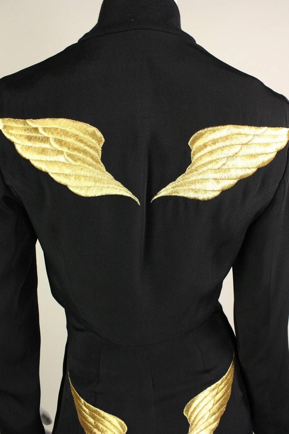 1990's Ozbek Ensemble with Gold Embroidered Wings 3
