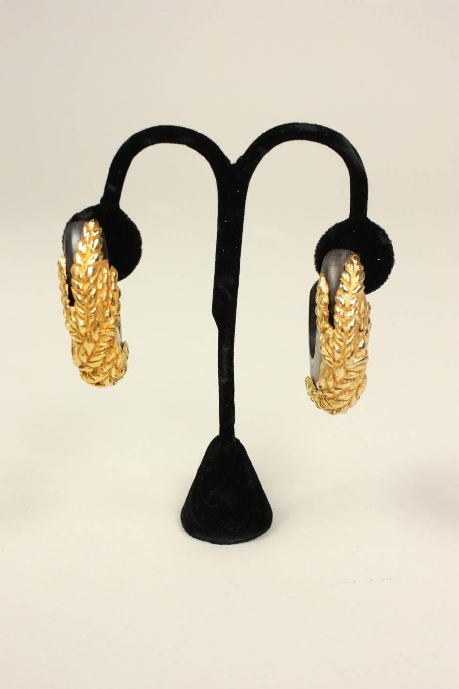 Women's Dominique Aurientis Wood Hoop Earrings
