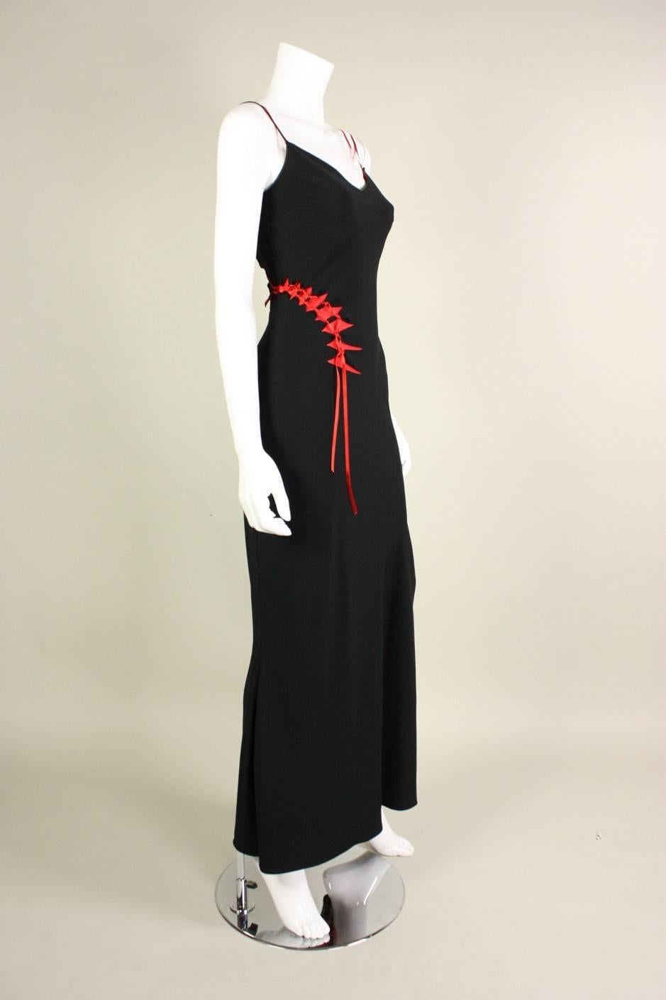 Women's John Galliano Black Dress with Cut-Outs