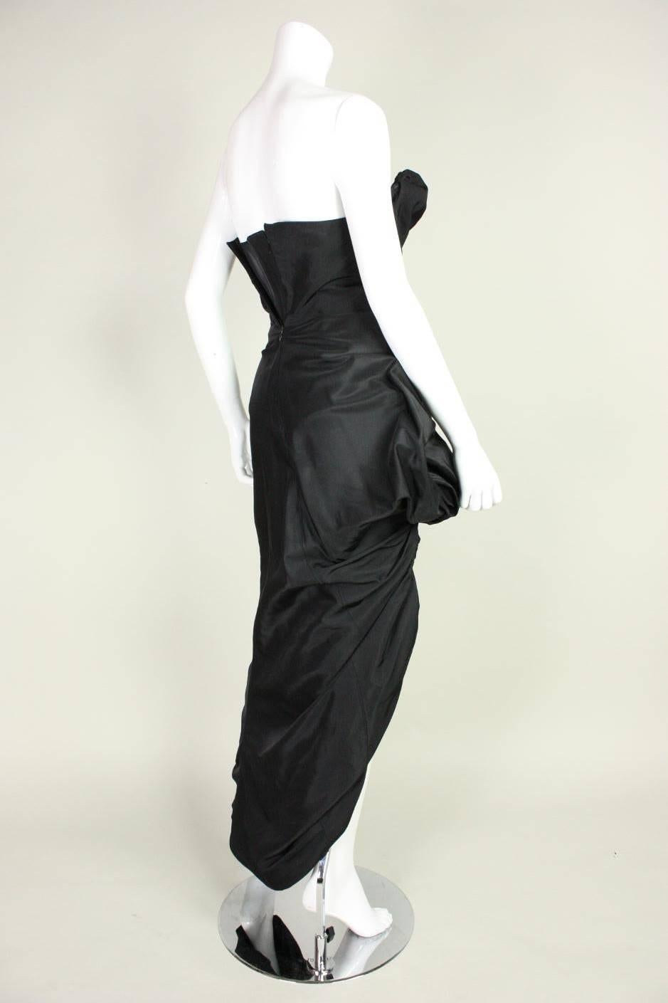 Vivienne Westwood Asymmetrical Black Gown In Excellent Condition In Los Angeles, CA