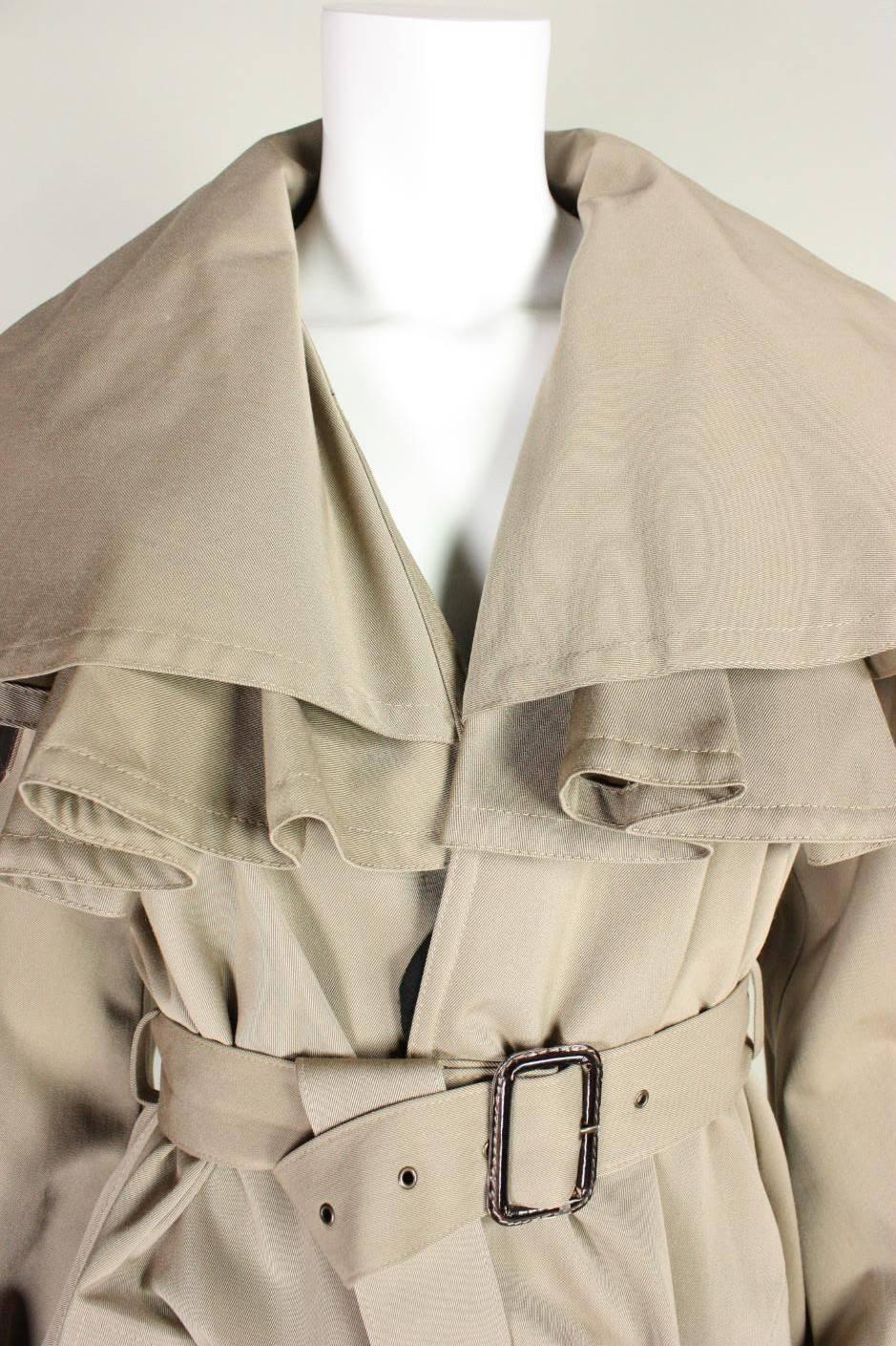 Jean-Paul Gaultier Trench Coat with Buckle Detailing 3