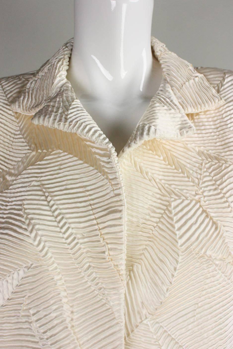 Women's 1980's Galanos Textured Silk Jacket