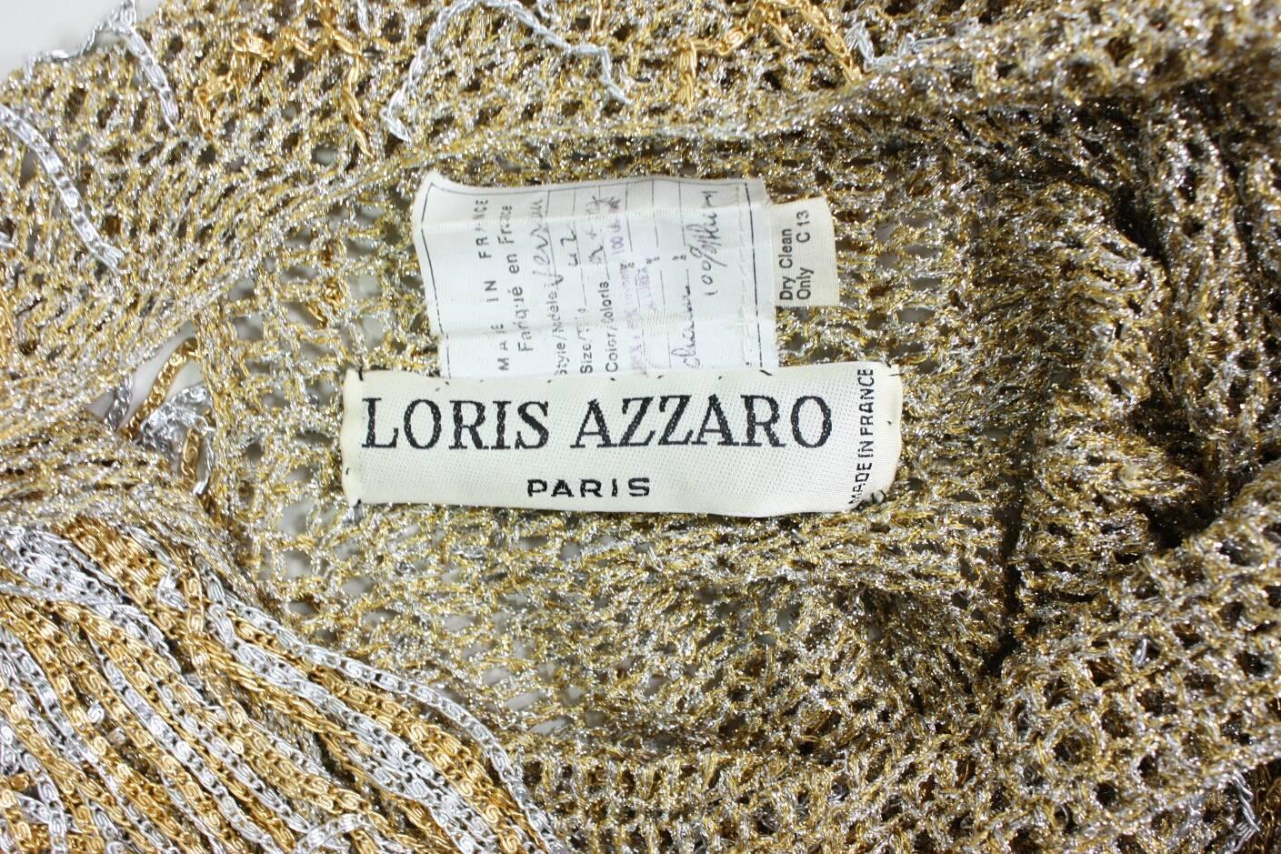 1970's Loris Azzaro Metallic Sweater with Chain Fringe 2