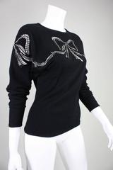 1980's Valentino Sweater with Cutout Bows
