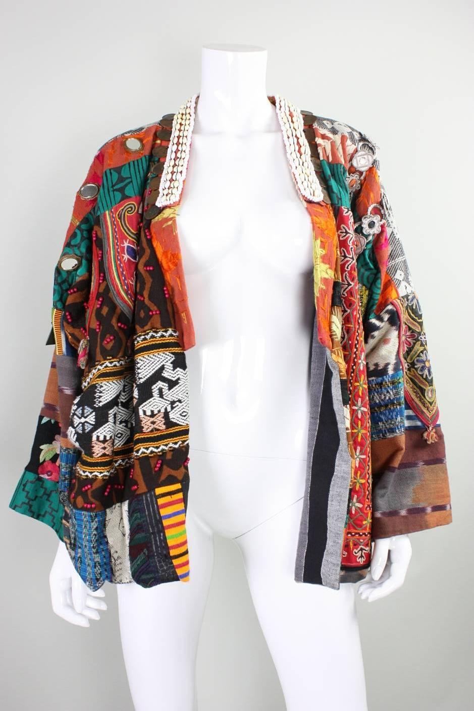 1980's Laise Adzer Patchwork Jacket For Sale 3