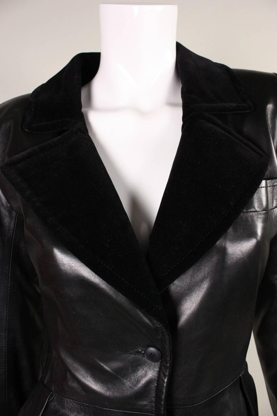 1980's Yves Saint-Laurent Sleek Leather Dress 2