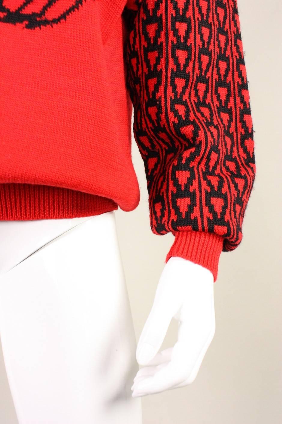1980's Kansai Yamamoto Phoenix Sweater For Sale 2