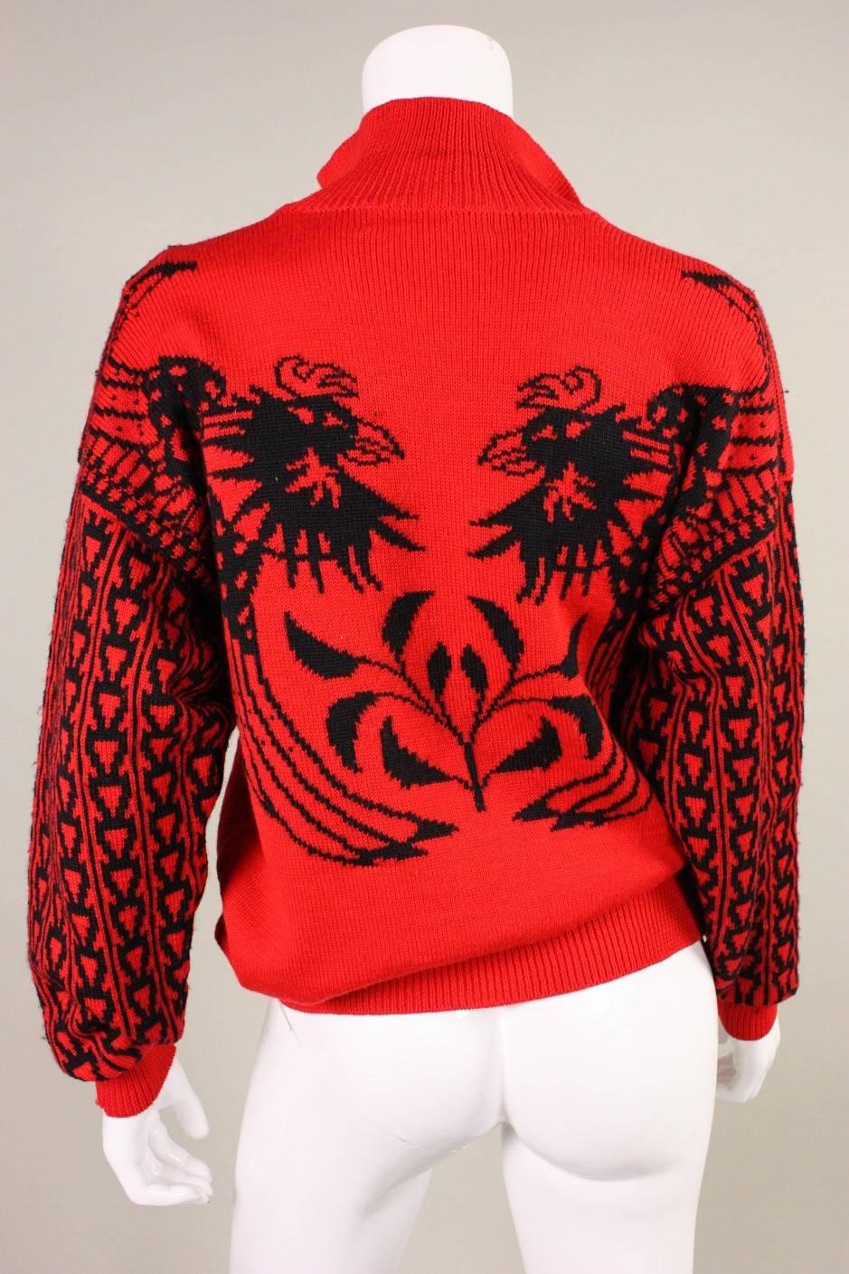 1980's Kansai Yamamoto Phoenix Sweater In Excellent Condition For Sale In Los Angeles, CA