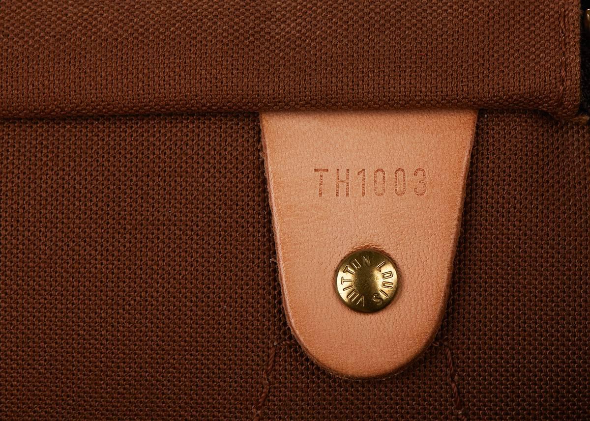 2002 Louis Vuitton Brown Classic Monogram Speedy 30 2