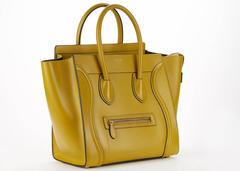 2014 Céline Chartreuse Yellow Smooth Calfskin Mini Luggage Tote