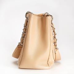 2012 Chanel Beige Quilted Caviar Leather Grand Shopping Tote GST