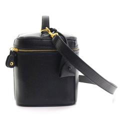Chanel Black Caviar Leather Vintage Timeless Vanity Handbag